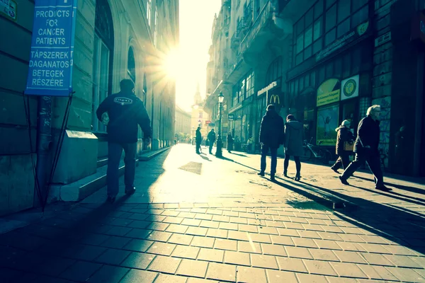 Street scene in Budapest — Stock Photo, Image